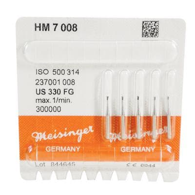 Meisinger Operative Carbide Bur, Pear #330, Friction Grip (FG), 0.8 mm, 5/Pk, HM7-008-FG thumbnail 8