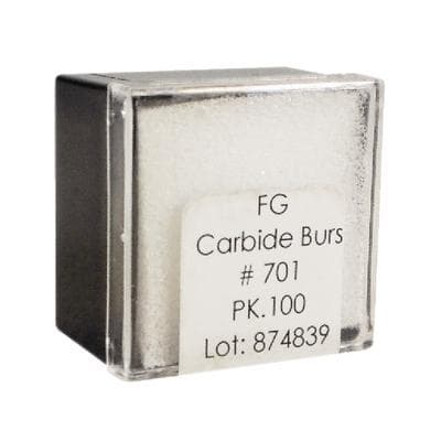 Meisinger Tungsten Carbide Bur #701, Tapered Fissure Cross Cut, Flat End, FG, 1.2 mm Diameter, 100/Pack, C0701FG thumbnail 6