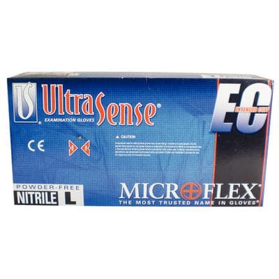 UltraSense EC Powder-Free Nitrile Examination Gloves, Extended Cuff, Large, Blue, 100/Box, USE-880-L thumbnail 14