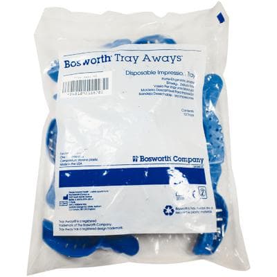 Tray Aways® #2 Perforated Disposable Impression Trays, Large Lower, Blue, 12/Pack, 0921887 thumbnail 11