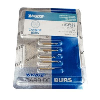 SS White 12-Blade Trimming & Finishing Carbide Bur, FG, Egg/Football, #7378G, 5/Pk, 15370-5 thumbnail 10