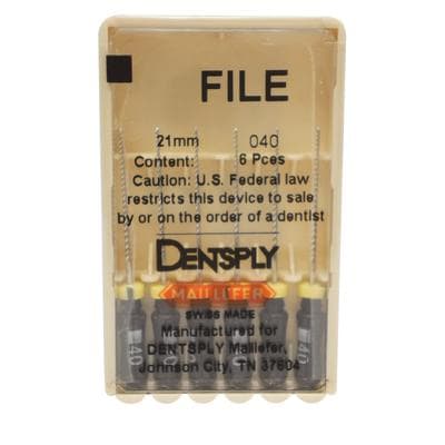 Maillefer K-Files, Stainless Steel, 21 mm, #40, Black, 6/Pk, 671107 thumbnail 7