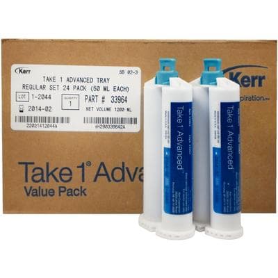 Take 1 Advanced VPS Impression Material, Tray Body Wash, Regular Set, Dark Blue, 50 ml Cartridges, 24/Pk, 33964 thumbnail 10