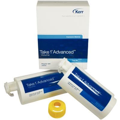 Kerr Take 1 Advanced VPS Impression Material, Volume Tray, Regular Set, Heavy Body, 380 ml Hard Cartridges, 2/Pkg, Dark Blue, #34695 thumbnail 9