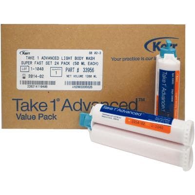 Take 1 Advanced VPS Impression Material, Light Body Wash, Super Fast Set, 50 ml Cartridge Refill Value Pack, 24/Pkg, Orange, 33956 thumbnail 11