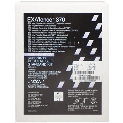 EXA'lence VPES Impression Material, Standard Kit, Monophase, Regular Set, 370 mL Cartridge, 137170 thumbnail 10