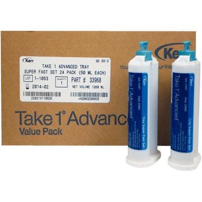 Take 1 Advanced VPS Impression Material, Tray Heavy Body, Super Fast Set, Dark Blue, 50 ml Cartridge, Value Pack 24/Pkg, 33968 thumbnail 11