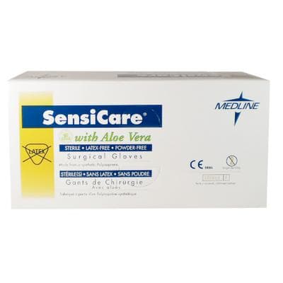 SensiCare® Polyisoprene Surgical Gloves with Aloe, Powder Free, Sterile, Hand-Specific, Size 6.5, White, 25 Pairs/Box thumbnail 11