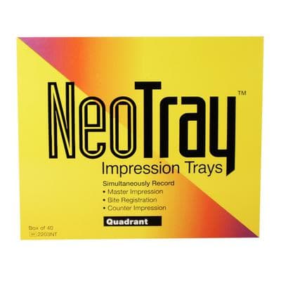 NeoTray Quadrant Triple Bite Impression Trays, Gold Mesh, 40/Box, 2203NT thumbnail 19