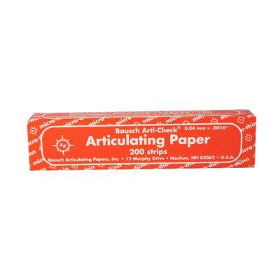Bausch Arti-Check Articulating Paper Strips, Straight Booklets, 104 x 20 mm, 40 Microns, Red, 200/Pk, BK-10 thumbnail 21