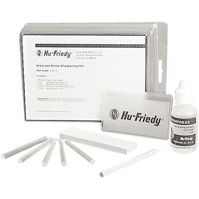 Hu-Friedy Arkansas Stone Instrument Sharpening Kit, Includes #4 Flat Stone, #299 Conical Stone, 5 Test Sticks, Sharpen-EZ Oil, Magnifying Lens, SSKITA thumbnail 9
