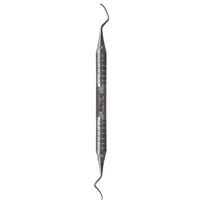 Hu-Friedy #2 Quétin Mesial-Distal Furcation Curette, 1.3 mm Blade, Double End, #6 Satin Steel Handle thumbnail 7