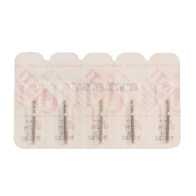 NTI Diamond Bur, Friction Grip (FG), Medium Grit, Beveled Cylinder, #877-012 / M877-012, 1.2 mm Diameter, 6.0 mm Length, 5/Pk thumbnail 8
