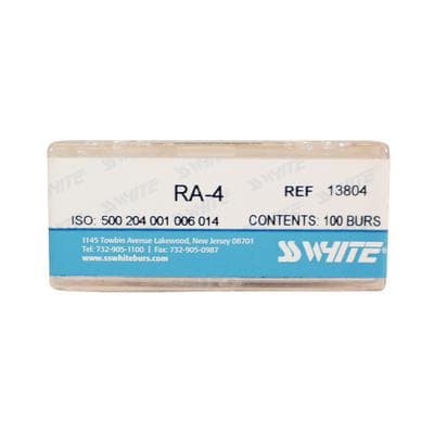 SS White Standard Operative Carbide Burs, RA (Right Angle Latch), Round #4, 1.4 mm Head Diameter, 100/Pk, 13804 thumbnail 12