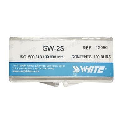 Great White Gold Series Carbide Bur, FGSS, Straight Fissure Round End Cross Cut, # GW2S, 1.2 mm Head, 100/Pk, 13096 thumbnail 11