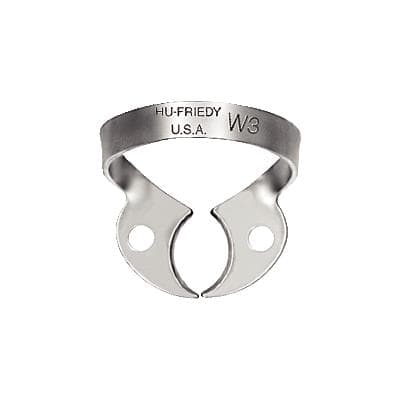 Hu-Friedy #W3 Satin Steel Wingless Rubber Dam Clamp, Small Lower Molars, 1 Each, RDCMW3 thumbnail 11