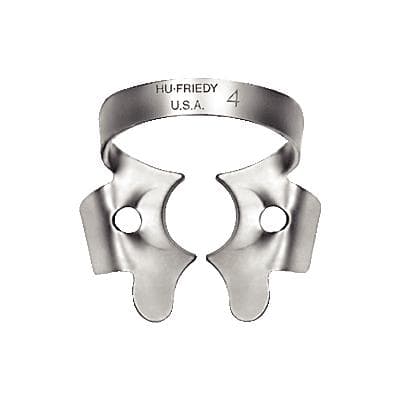 Hu-Friedy Satin Steel Rubber Dam Clamp #4, Winged, Small Upper Molars, 1/Each, RDCM4 thumbnail 14