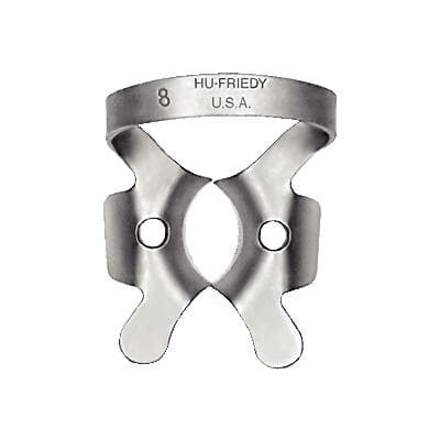 Hu-Friedy Satin Steel Rubber Dam Clamp #8, Winged, Upper Molar, 1/Each, RDCM8 thumbnail 10