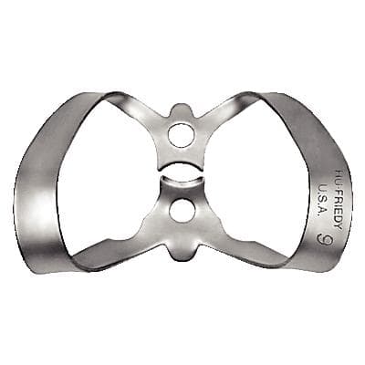 Hu-Friedy Satin Steel Rubber Dam Clamp, #9, Anterior, Winged, 1/Pk, RDCM9 thumbnail 12