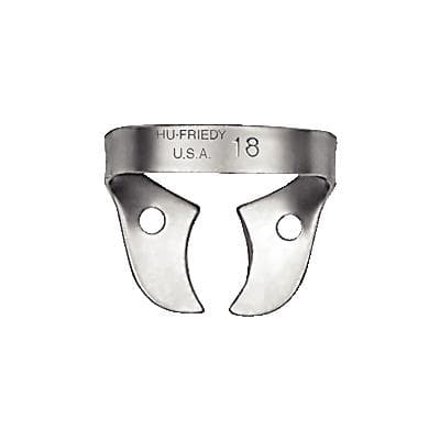 Hu-Friedy Satin Steel Rubber Dam Clamp, Wingless, Size 18, Molars, RDCM18, 1/Pk thumbnail 7