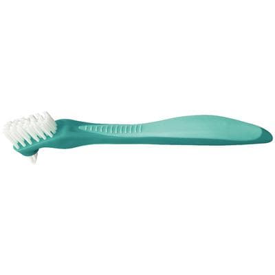 GUM Denture Brush, Dual-Head, Firm Bristles, Assorted Colors, 12/Box, 201RYBP thumbnail 9