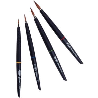 Renfert Genius Porcelain Brush Set, Natural Bristle, Sizes 2, 4, 6, 8, 4 Brushes per Set thumbnail 3