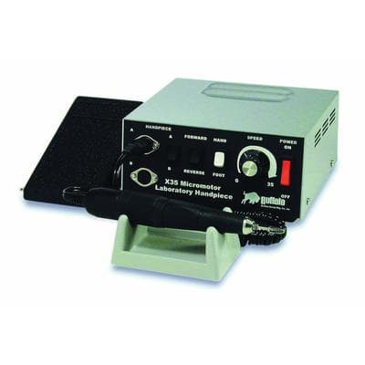 Buffalo Dental X35 Electric Laboratory Handpiece System, 120V AC, 0-35,000 RPM, Complete with Console, Black Handpiece, and Foot Control thumbnail 17