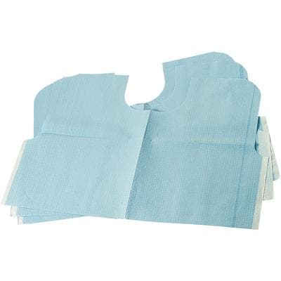 TIDI EveryDay Specialty Endo/Prophy Bibs, 2-Ply Tissue with Poly Barrier, Contour Neck, Waist-Length, 29" x 21", Blue, 100/Case, 917483 thumbnail 15