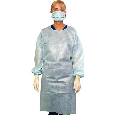 Crosstex Patient Barrier Apron, Plastic, Knee Length, 27" x 44", Blue, NP4BL thumbnail 17