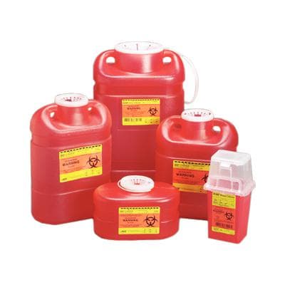 BD Multiuse One-Piece Sharps Collector, X-Large, 5 Gallon, Red, Large Funnel, 305477 thumbnail 6