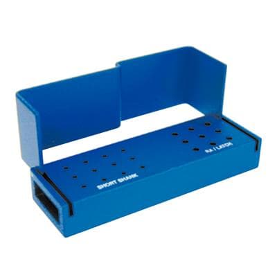 Kerr AXIS Autoclavable Bur Block, 21 Hole, 12 FGSS / 9 RA, Blue Anodized Aluminum, Swivel Top, AB120-1U thumbnail 9