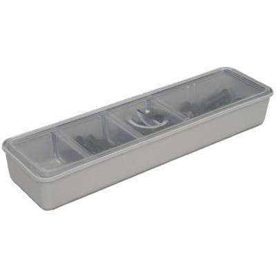 Zirc Long Tub Cup with Cover, Gray, 5 Compartments, 8-3/8" x 2-5/16" x 1-1/8", 1/Pk, 20Z473 thumbnail 14