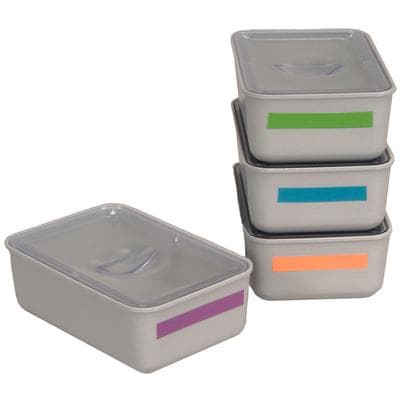Zirc Double Tub Cup with Cover, Gray Cup / Clear Cover, 3-3/8" x 2-1/4" x 1-1/8", 20Z472, 1/Pk thumbnail 11