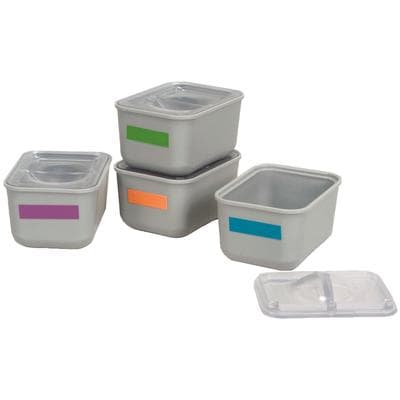 Zirc Single Tub Cup with Cover, Gray Cup / Clear Cover, 2-1/4" x 1-5/8" x 1-1/8", 1/Pk, 20Z471 thumbnail 9