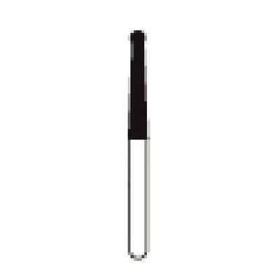 NTI FG Diamond Bur, Round with Collar, Medium Grit, Long Shank, #M802L-013, 1.3 mm Head, 5/Pkg thumbnail 8