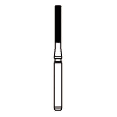 NTI Trimming & Finishing Carbide Bur, FG, Modified Flat End Cylinder, #H158-012, 1.2 mm Diameter, Red, 5/Pkg thumbnail 8