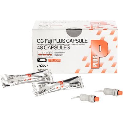 GC Fuji PLUS Resin-Reinforced Glass Ionomer Luting Cement, Capsule Refill, Yellow, 48/Box, 425030 thumbnail 18