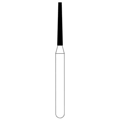 NTI Diamond Bur, Friction Grip (FG), Medium Grit, Flat End Taper, #847-010 / M847-010, 1.0 mm Head Diameter, 8.0 mm Head Length, 5/Pk thumbnail 8