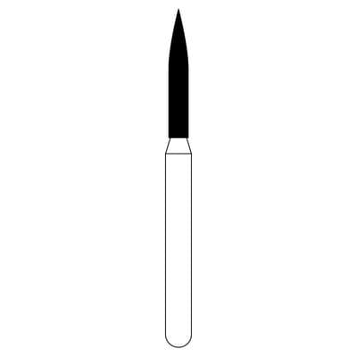 NTI Diamond Bur, FG, Flame, #862-012, 1.2 mm, Fine, Red, 5/Pk, F862-012 thumbnail 11
