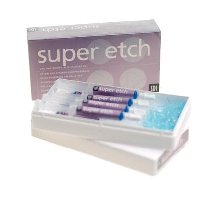 Super Etch 37% Phosphoric Acid Etching Gel, High Viscosity, Blue, Bulk Syringe Kit, 10 x 2 mL Syringes with 50 Tips, 8100045 thumbnail 24