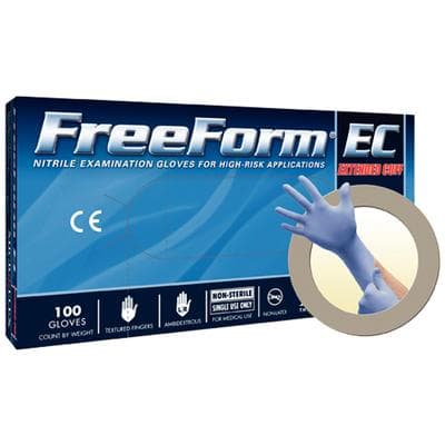 FreeForm® EC Nitrile Exam Gloves, Powder Free, Latex Free, Extended Cuff, Medium, Blue, 50/Box, FFE-775-M thumbnail 11