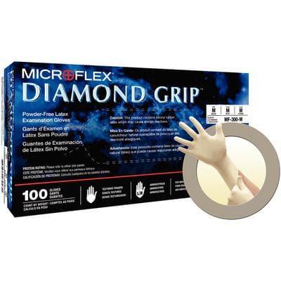 Microflex Diamond Grip Plus DGP-350 Powder-Free Latex Exam Gloves, Large, Natural, 100/Box, DGP-350-L thumbnail 17