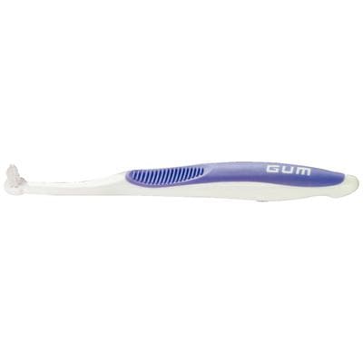 GUM End Tuft Toothbrush, Tapered Trim, Soft Bristles, 3 Rows, 7 Tufts, Small Head, Assorted Colors, 12/Box, 308PD thumbnail 21