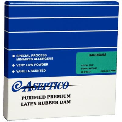 Handi-Dam Pre-Framed Latex Rubber Dam, Blue, Powder-Free, Medium, 20/Pk, I-70BM thumbnail 12