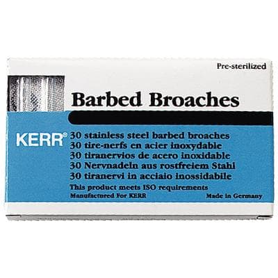 Kerr Barbed Broaches, XXX-Fine (White), 21mm, Presterilized, 30/Pkg, #17008 thumbnail 16
