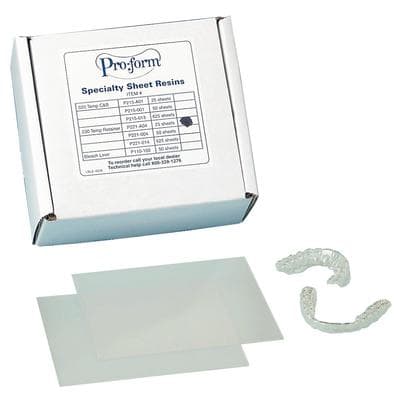 Pro-Form Splint Material, Clear, 0.030" (0.75 mm), 5" x 5" Sheets, 50/Pk, 9614810 thumbnail 13