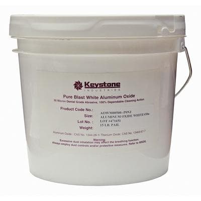 Keystone Pure Blast White Aluminum Oxide, 50 Micron, 240 Grit, Dental Grade, 15 lb Container, 1010002 thumbnail 5