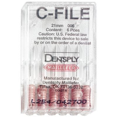 Dentsply Maillefer Stainless Steel C-Files, 21 mm, #06, Pink, 6/Pk, 670999 thumbnail 13
