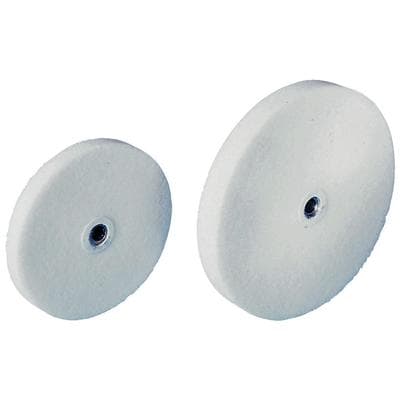 Keystone White Acrylic Knock-Down Wheel, Aluminum Oxide, 4" x 1/2" with 1/4" Lead Reinforced Center Hole, 36-46 Grit, 1900090 thumbnail 8