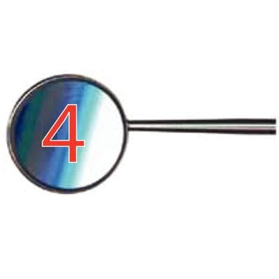 PDT Front Surface Cone Socket Mouth Mirror #4, Rhodium Coated, 7/8", Stainless Steel, 1/Pkg thumbnail 9